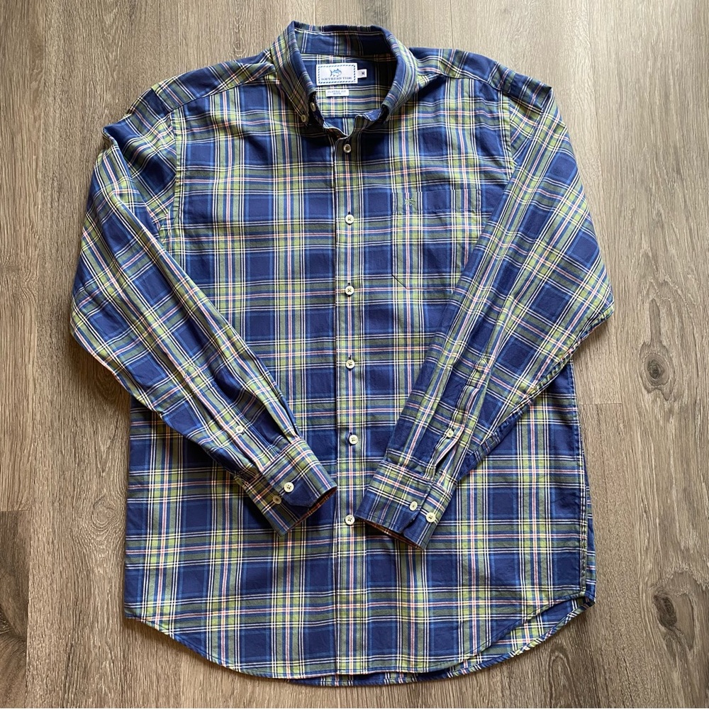 Southern Tide Plaid Flannel Button Down